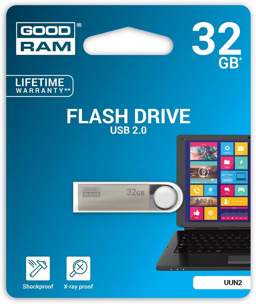 Goodram Pen Drive Usb 2.0 32gb Unn2 (prateado) - Goodram