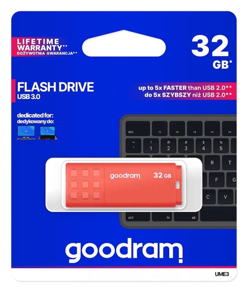 Goodram Pen Drive Usb 3.0 32gb Ucl3 (laranja) - Goodram