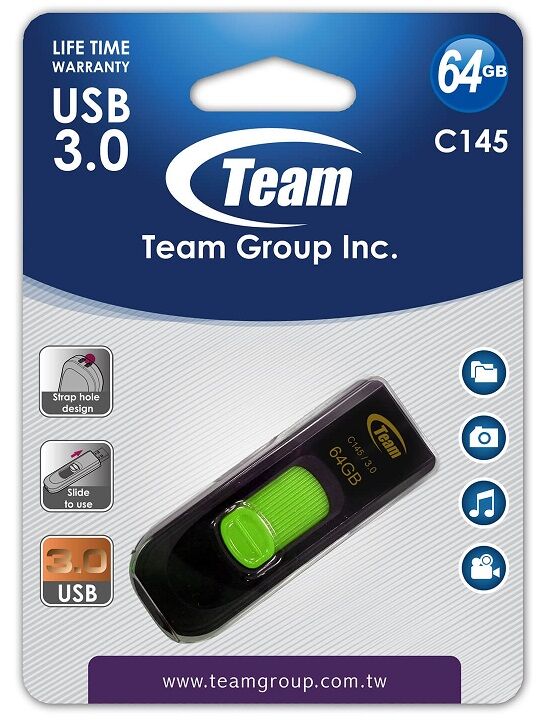 Team Group Pen Drive C145 64 Gb Usb Type-a 3.2 Gen 1 (3.1 Gen 1) - Team Group