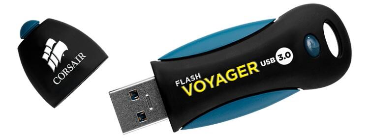 Corsair Pen Drive Voyager 256gb Type-a 3.2 Gen 1 (3.1 Gen 1) (preto, Azul) - Corsair