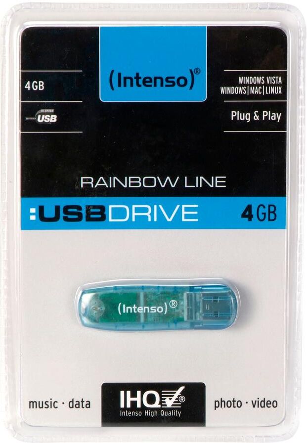 Intenso Pen Drive Usb2.0 4gb Rainbow Line - Intenso