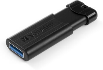 Verbatim Pen USB Pinstripe (128 GB - USB 3.0 - Preto)