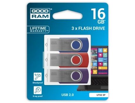 Goodram Pen Drive PACK3x16GB TWISTER COLOR