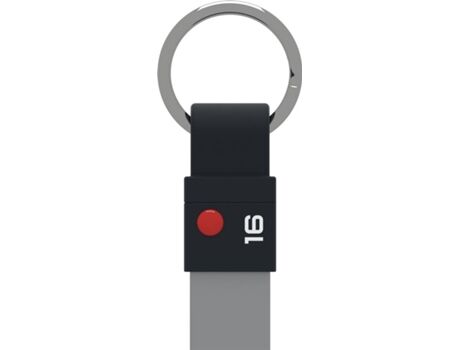 Emtec Pen USB Nano Ring T100 (16 GB - USB 3.0 - Preto e Cinza)