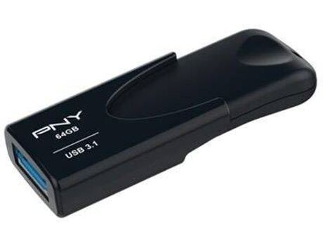 PNY Pen USB Attaché (64 GB - USB 3.1 - Preto)
