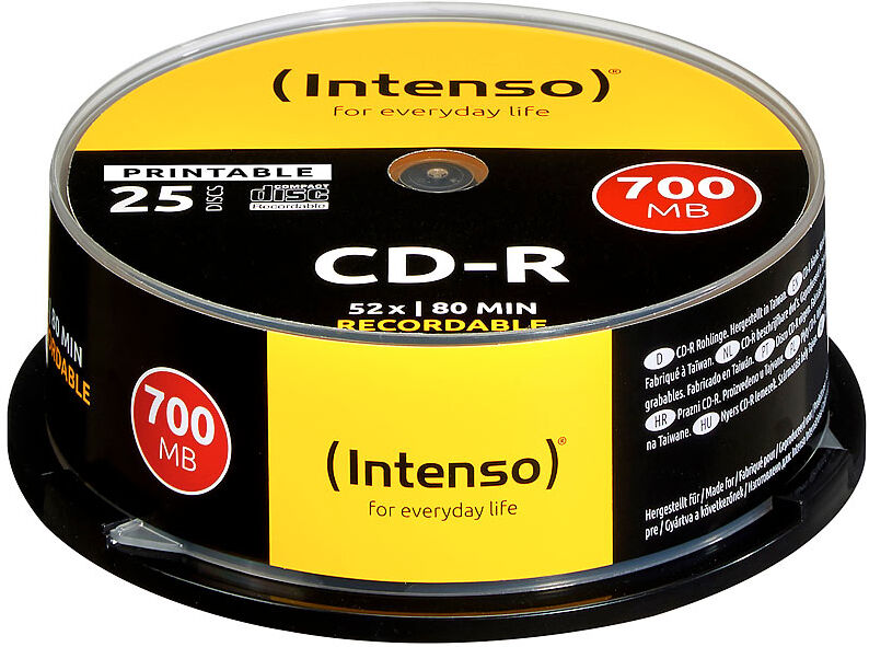 Intenso CD-R 700MB 52x printable, 25er-Spindel