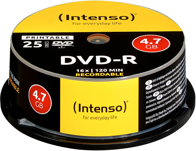 Intenso DVD-R 4.7GB 16x printable, 25er-Spindel