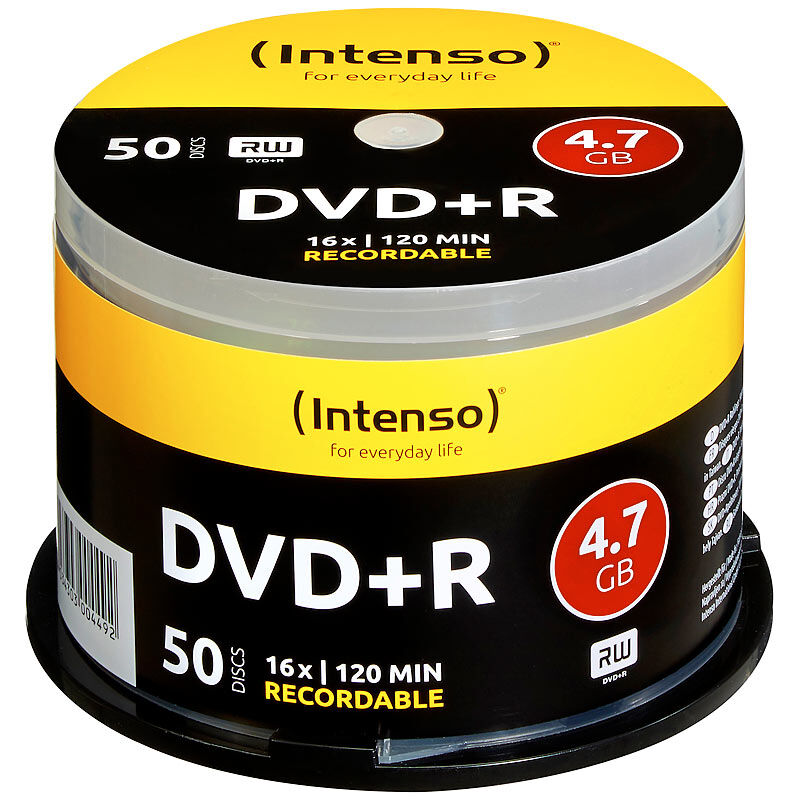 Intenso DVD+R 4.7GB 16x, 50er-Spindel