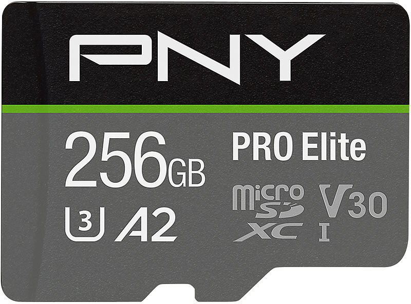 PNY PRO Elite microSD-Karte 256GB, bis 100 MB/s lesen, 90 MB/s schreiben