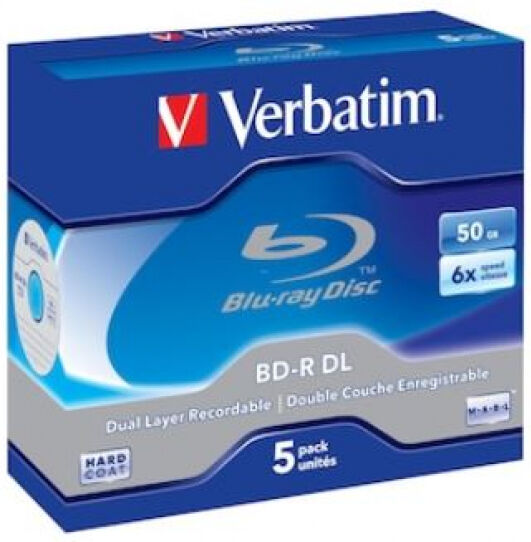 Verbatim BD-R DoubleLayer 50GB - bis 6x Speed - 5er Pack