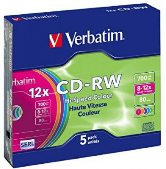 Verbatim CD-RW Verbatim (43167) 700MB / 10x Speed (5er Pack)