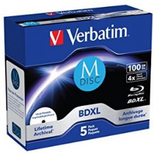 Verbatim BD-R M-DISC 100GB - bis 4x Speed - 5er Pack