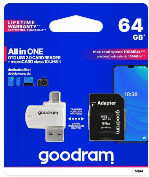 Goodram microSDXC-Card Class10 / UHS-I - 64GB