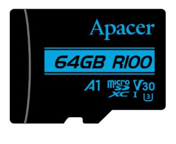 Apacer microSDXC-Card UHS-I (U3) / Class10 / V30 / A1 - 64GB