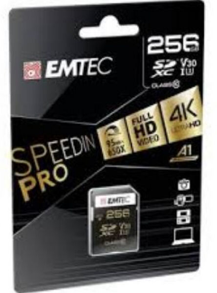 Emtec microSDXC-Card SpeedIN Pro Class 10 / UHS-I (U3) / V30 - 256GB