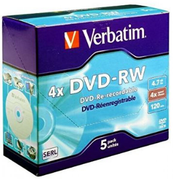 Verbatim DVD-RW Verbatim (43285) 4.7GB - JewelCase (5er Pack)