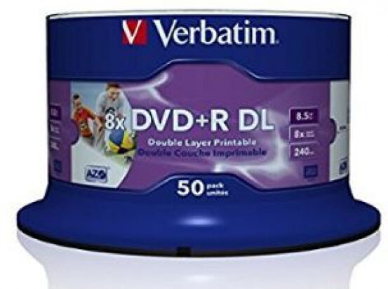 Verbatim DVD+R Verbatim (43703) 8.5GB - bis 8x Speed - 50er Spindel