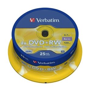 Verbatim DVD+RW Matt Silver 4,7 GB 25 Stück(e)