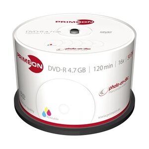 Primeon DVD-R 2761206 16x 4,7GB 120Min. bedruckbar 50 St./Pack.