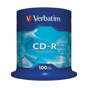 Verbatim CD-R 43411 52x 700MB 80Min. Spindel 100 St./Pack.