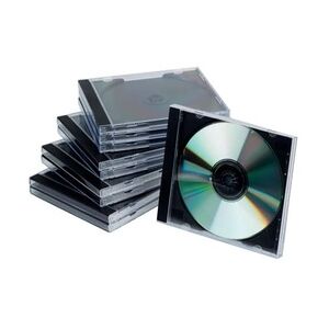 CD-Hülle Jewel Case, 10 Stück, schwarz/transparent