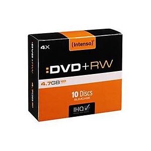 Intenso - 10 x DVD+RW - 4.7 GB (120 Min.) 4x - Slim Jewel Case