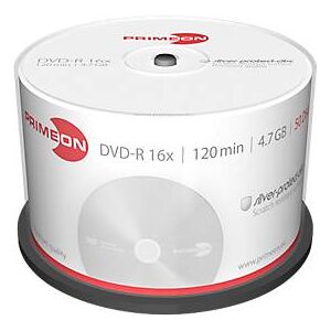 PRIMEON DVD-R, bis 16fach, 4,7 GB/120 min, 50er-Spindel