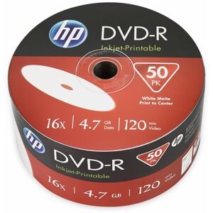 HP DVD-R 4.7GB, 120Min, 16x, Bulk-Pack, 50 CDs, bedruckbar