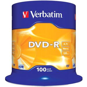 Verbatim Dvd-r 4.7gb 16x Speed 100 Units Grå