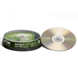 TDK DVD+R 8,5GB Doublelayer  Cakebox 10 stk