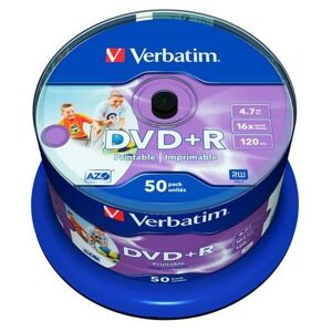 Din Butik DVD-R Verbatim 50-pakke 4,7 GB 16x - Optimal lagringskapacitet til dine filer. Beskyt dine data med pålidelige DVD-skiver.