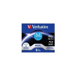 Verbatim M-Disc - 5 x BD-R XL - 100 GB 4x - printbar overflade for ink jet - cd-boks