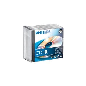 Philips - 10 x CD-R - 700 MB (80 min) 52x - tynd cd-boks