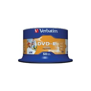 DVD-R Verbatim 4,7GB 16X PRO 50stk spindel printable