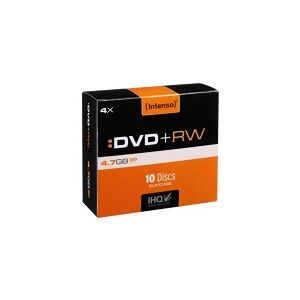 Intenso - 10 x DVD+RW - 4.7 GB (120min) 4x - tynd cd-boks