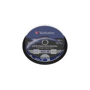 Verbatim M-Disc - 10 x BD-R - 25 GB 4x - printbar overflade for ink jet - spindle