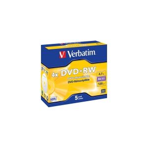 Verbatim DataLifePlus - 5 x DVD+RW - 4.7 GB 4x - cd-boks