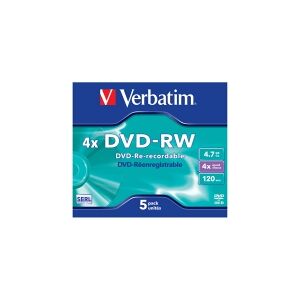 Verbatim DataLifePlus - 5 x DVD-RW - 4.7 GB 4x - cd-boks