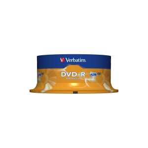 Verbatim - 25 x DVD-R - 4.7 GB 16x - sølvmatteret - spindle