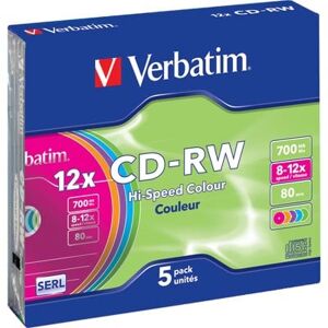 Verbatim Cd-Rw 700mb (12x) - 5 Stk