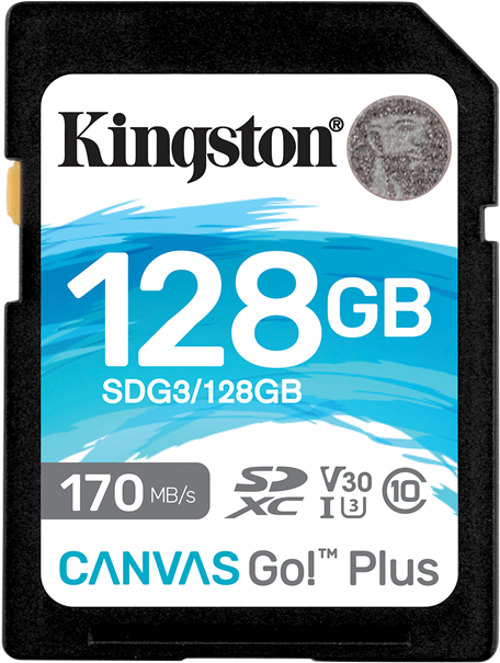 Kingston Canvas Go Plus Uhs-I U3 Sdxc Kort - 128 Gb