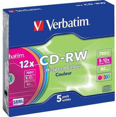 Verbatim Cd-Rw 700mb (12x) - 5 Stk