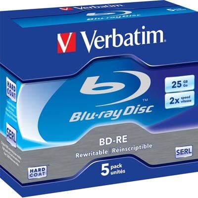 Verbatim Blu-Ray Bd-Re (2x) 25gb - 5 Stk