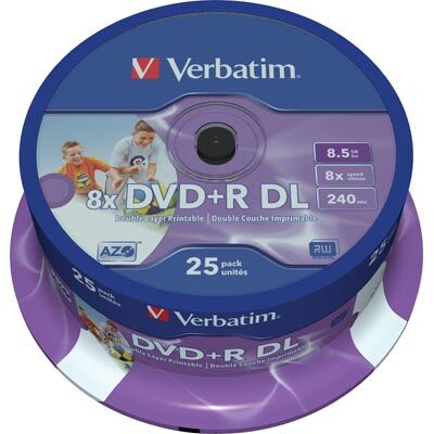 Verbatim Dvd+r Dl 8,5gb (8x) - 25 Stk