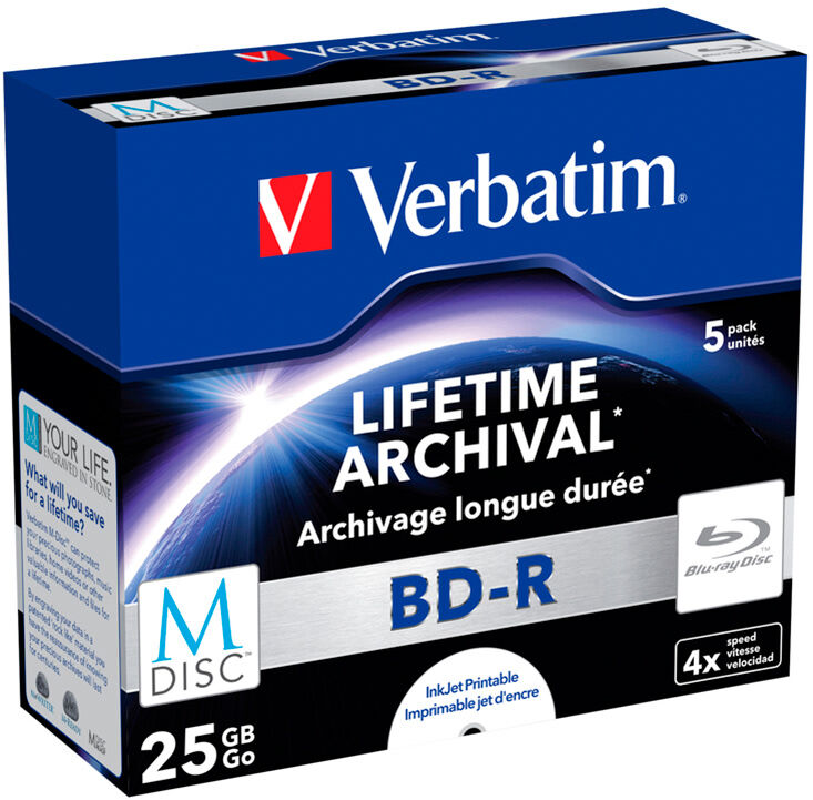Verbatim M-Disc BD-R 4x 25GB/200min 5 kpl BD-R levy