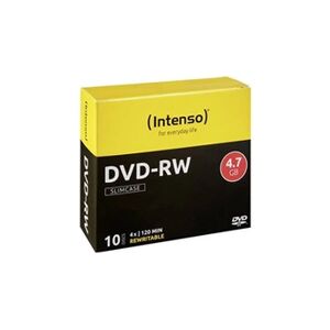 Intenso - 10 x DVD-RW - 4.7 Go 4x - boîtier CD étroit - Publicité
