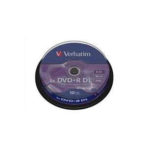 Verbatim - 10 x DVD+R DL - 8.5 Go 8x - argent mat - spindle - Publicité