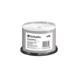 Verbatim DataLifePlus Professional - 50 x DVD+R DL - 8.5 Go 8x - surface imprimable thermique large - spindle - Publicité