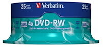 Verbatim - DVD-RW x 25 - 4.7 Go - support de stockage