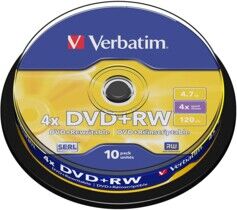 Verbatim DVD+RW Verbatim Spindle 4,7 Go (x10)